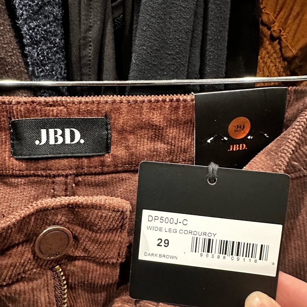 JBD Dark Brown Wide Leg Corduroy Pants